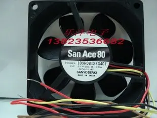 Японское происхождение для (SANYO) 109R0812EG401 DC12V 0 38 AFour -wire охлаждающий вентилятор |