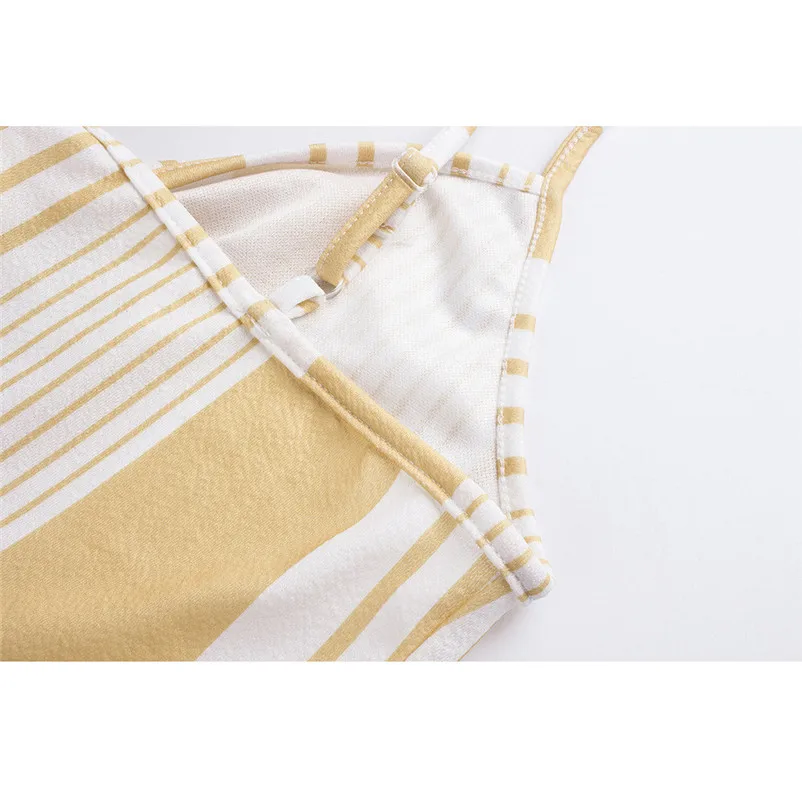 Fashion summer jumpsuit woman 2018 Stripe Print Jumpsuits Lady Loose Playsuit Long Trousers Bodysuit pantaloni siamesi J21#N (12)