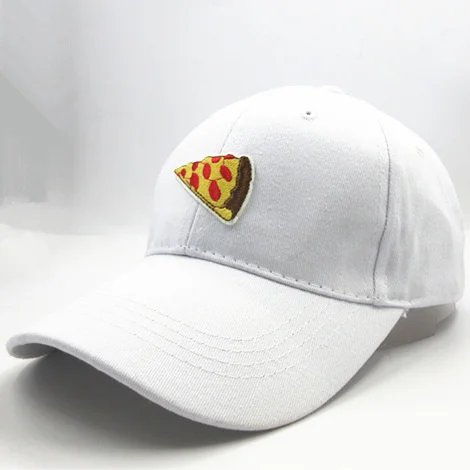 Личность пиццы вышивка хлопок Casquette Бейсбол Кепки Кепки Регулируемый Snapback Шапки для детей, мужчин, женщин 118