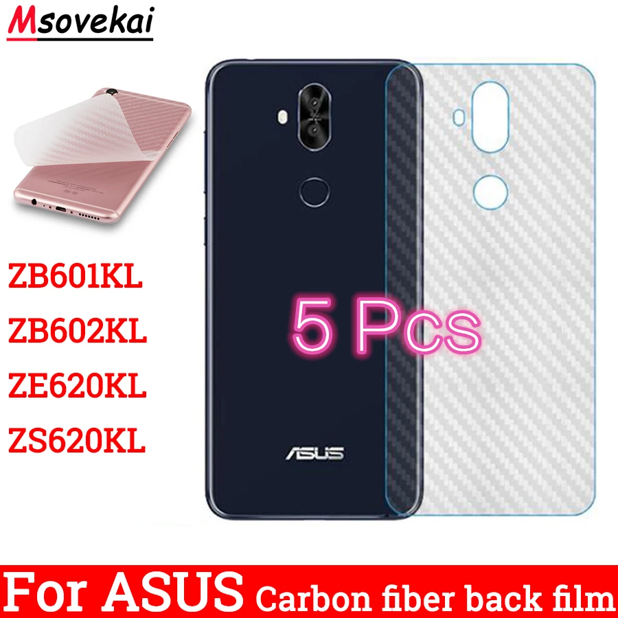 

5Pc 3D Carbon Fiber Back Protective Film for Asus Zenfone Max Pro M1 ZB601KL ZB602KL Zenfone 5z ZS620KL ZE620KL Screen Protector