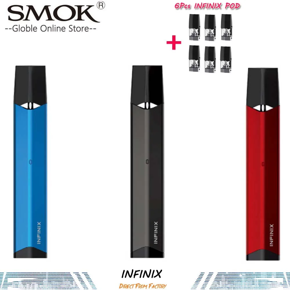 Аутентичный SMOK INFINIX комплект 250 мАч встроенный аккумулятор и 2 мл стручка