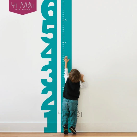 home decoration growth chart numbers wallpaper childrens vinyl children s growth charts