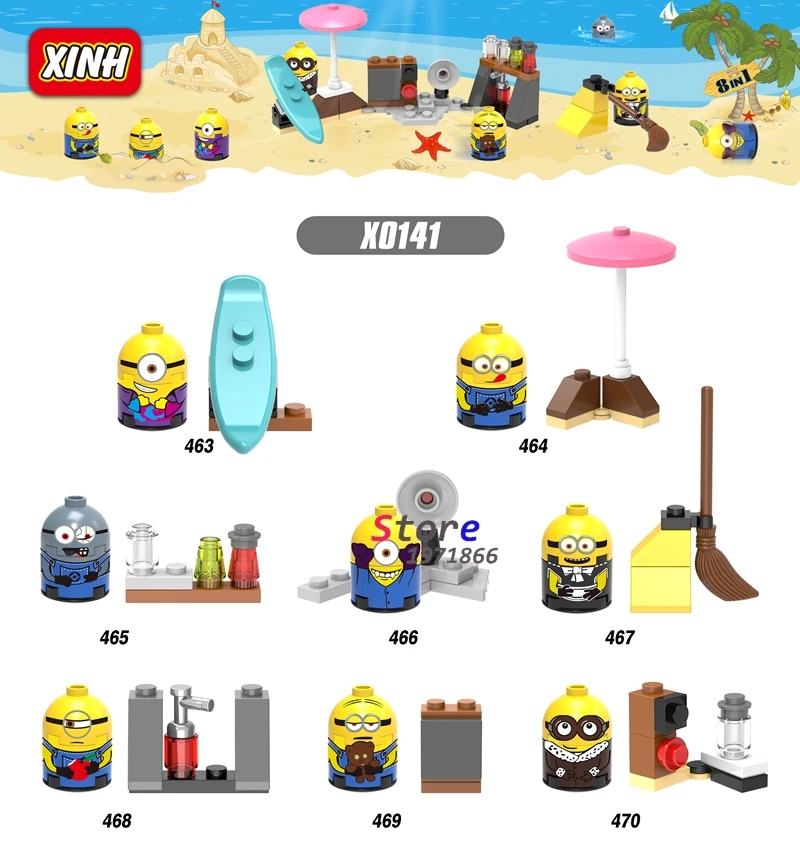 

Single star wars super heroes Cartoon Anime Movie Minions Despicable Me building blocks models bricks toys for children kits