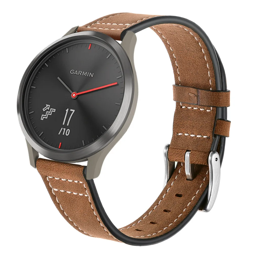Роскошный кожаный ремешок Ouhaobin 20 мм для Garmin vivomove HR сменный браслета смарт