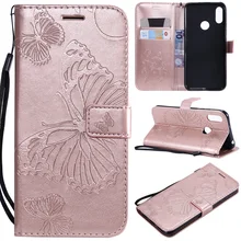 Butterfly Wallet Case For Huawei Y5 Y6 Y7 Y9 Prime Y6 Y5 Y9 Cover Flip TPU Leather Book Honor 7A Pro 7C 7S 8A 8S Cases