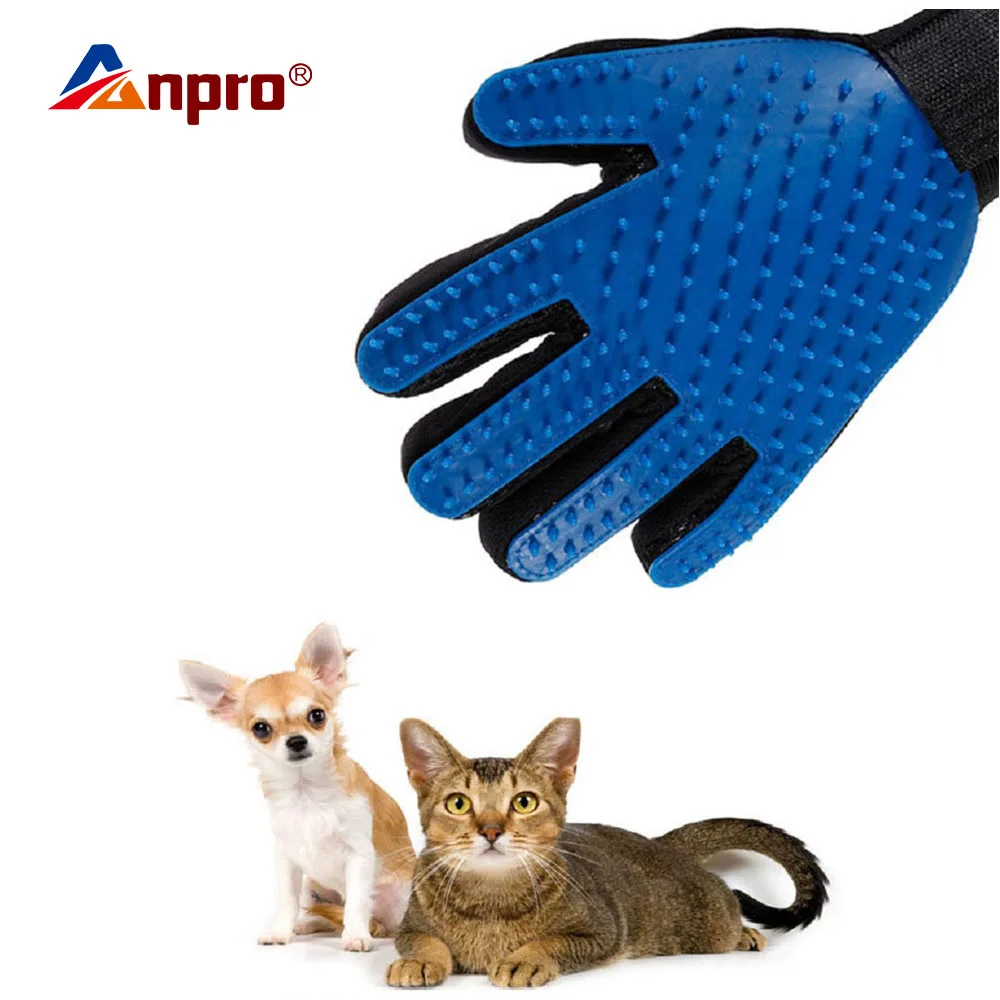 

Anpro Pet Comb Grooming Deshedding Glove Animal Hair Removal Right Hand Gloves Dog Brush Pet Grooming Comb