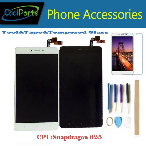 

1PC/Lot For Xiaomi Redmi Note 4 Global Version Redmi Note 4X LCD Display+Touch Screen Digitizer Black White Color With Kits