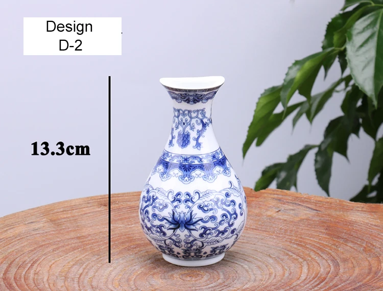 YeFine Традиционный китайский синий и белый фарфор настенный цветок ваза для украшения интерьера Керамическая антикварная жардиньерка