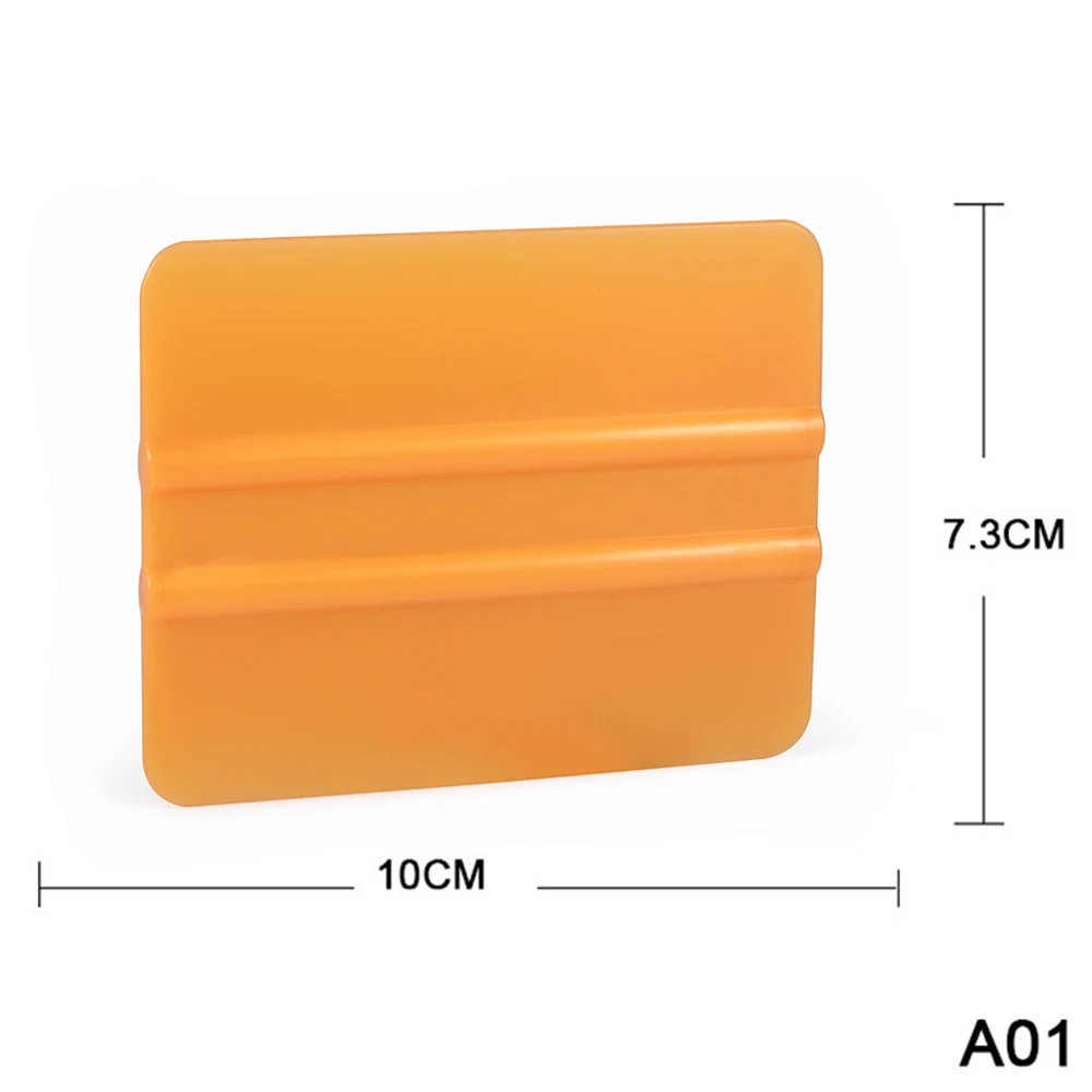 EHDIS 100Pcs Gold Plastic Squeegee 3D Carbon Fiber Vinyl Film Wrapping Tools Household Cleaning Brush Window Tint Wrap Tools