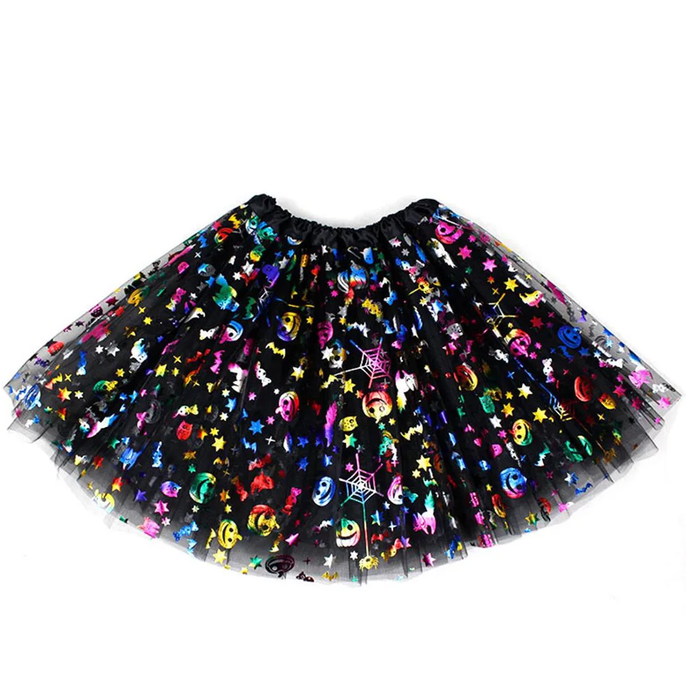 

Tutu Dress For Adults Women Girls Halloween Skull Pumpkin Print Pattern Princess Skirts Kids Children Party Cosplay Costumes