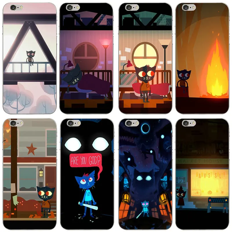 

Night In The Woods Case Cover Soft TPU Silicone Mobile Phone Cases for iphone 4 4s 5 5s se 6 6s plus 7 7plus 8 8plus Shell Bags