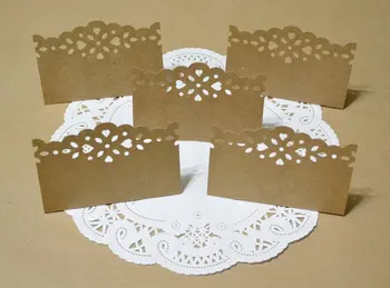 

Flower Rustic Kraft placecards Wedding bridal baby shower Party birthday seating table number name Tented Escort place Cardpc001