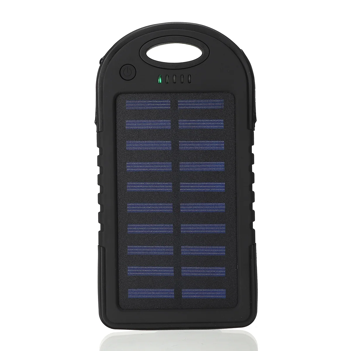 Black 12000mAh Портативная солнечная панель с двумя USB аккумуляторами, зарядное устройство, зарядка, светодиодный элемент для солнечной батареи, зарядное устройство для телефона - Цвет: Black