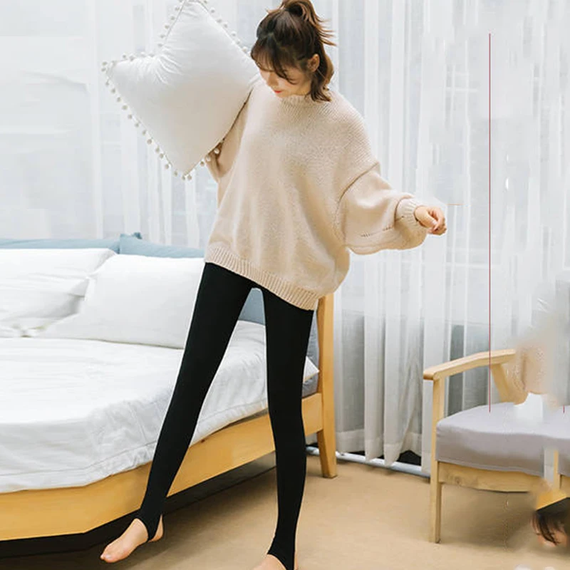 

Fashion Autumn Winter Girl High Waist Elasticity Good Quality Plus Velvet Thickening Pants Warm Leggings