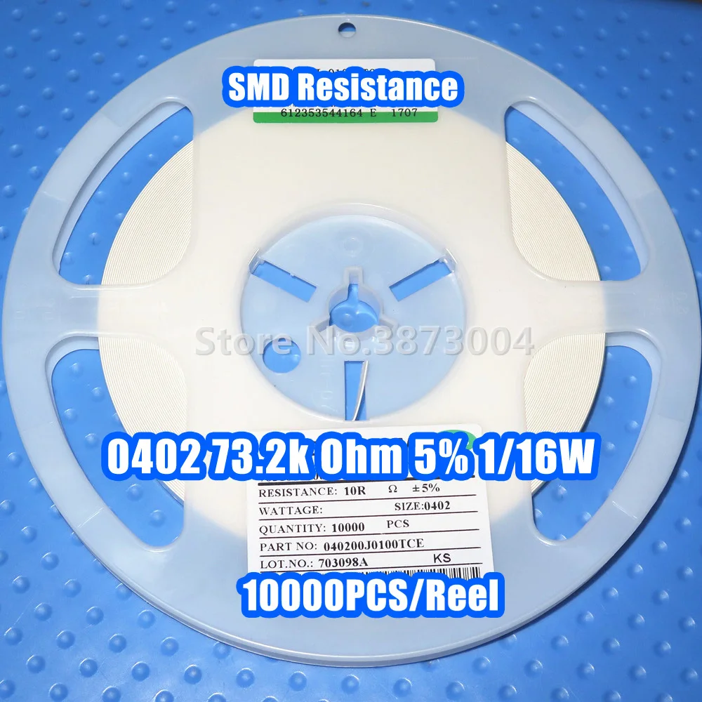 1 Катушка 0402 73 2 k Ом 5% 1/16 Вт SMD сопротивление 10000 шт./катушка | Обустройство дома