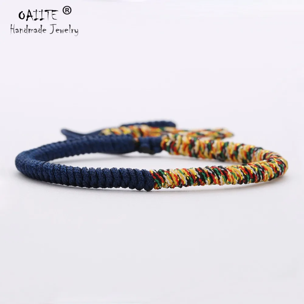 OAIITE Handmade Knots Tibetan Buddhist Blessed Lucky Bracelet String