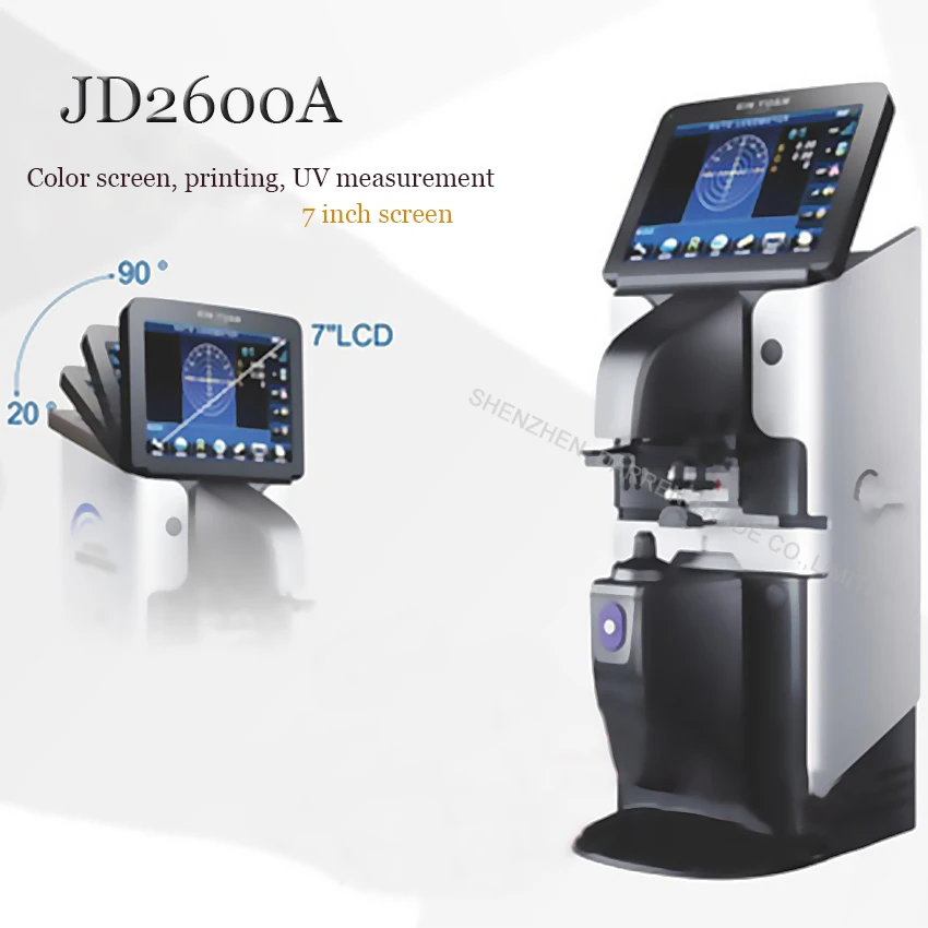 

1PC New Digital Auto Focimeter JD2600A check-chip device Lens Meter 7'' LCD Touch Screen PD UV Printer AC 200V-240V