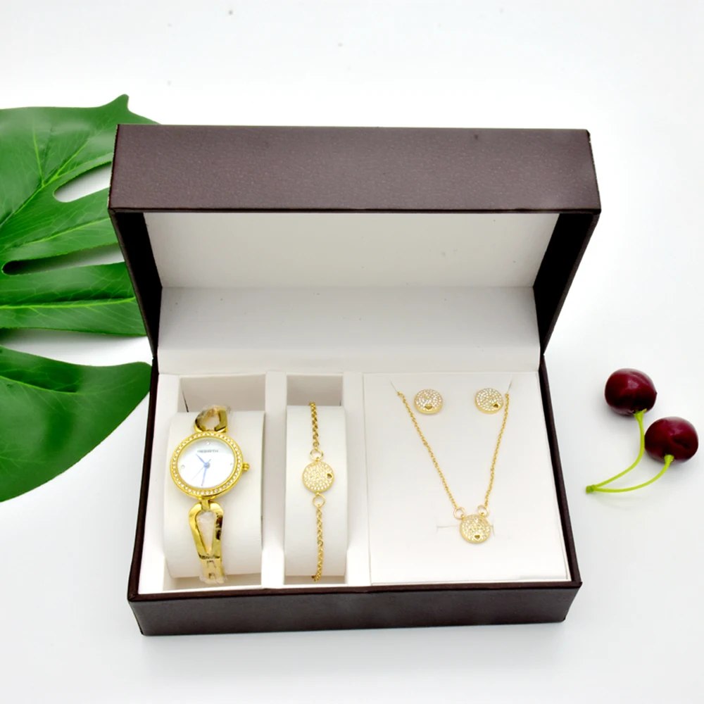 

Fashion Women Watch Necklaces, bracelets, earrings Sets Diamond Bracelet Watch Set Luxury Jewelry Girlfriend Mother's Day gifts