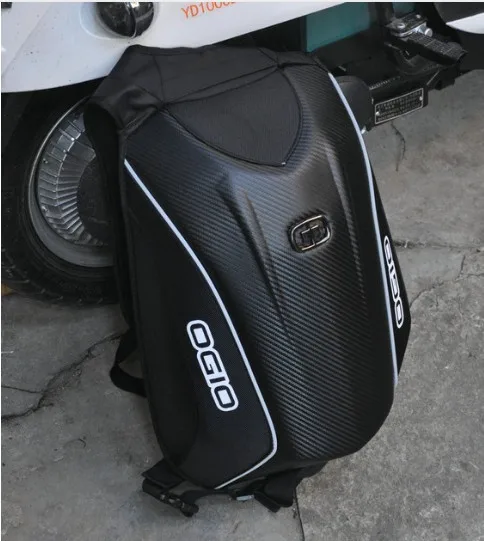 

2018 Motorcycle Backpack Knight Shoulder Male and Female Locomotive Carbon Fiber Reflective Waterproof Hard Shell Helmet Bag