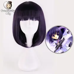 Kuzu no honkai косплэй парик короткие темно фиолетовый Боб волос Yasuraoka Hanabi термостойкие синтетический костюм Хэллоуина женщина парики