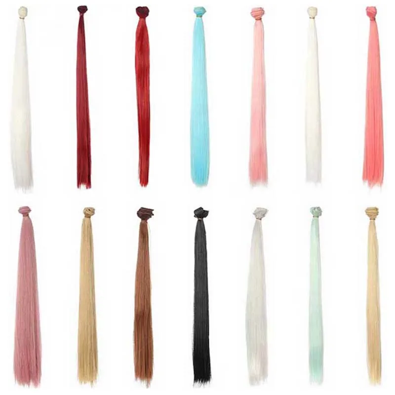 

10PCS/LOT Wholesale 50CM High-temperature Wire BJD SD 1/3 Wig Straight Long Doll Wigs Hair