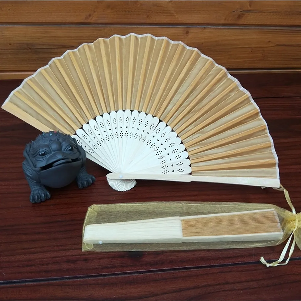 Китайский стиль ручной Вентилятор Бамбуковый Шелковый складной веер вечерние свадебные украшения производительность Пряжа сумка складной веер подарок для девочки