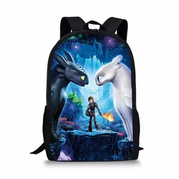 

New Kids' Backpack How to Train Your Dragon Printed Backpack For Teenage Book Bag Polyester Travel Bags Children School Bag