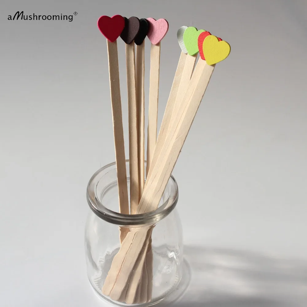 100pcs Disposable Tea Wood Coffee Stir Sticks 7.5 Inch Wooden Drink