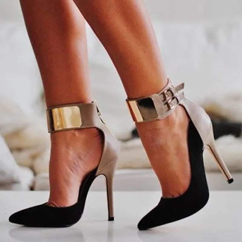 SHOFOO shoes,Fad free shipping, double color leather cashmere fabric, 11 cm high-heeled shoes, pointed toe pumps.SIZE:34-45 SHOFOO shoes,Fad free shipping, double color leather cashmere fabric, 11 cm high-heeled shoes, pointed toe pumps.SIZE:34-45