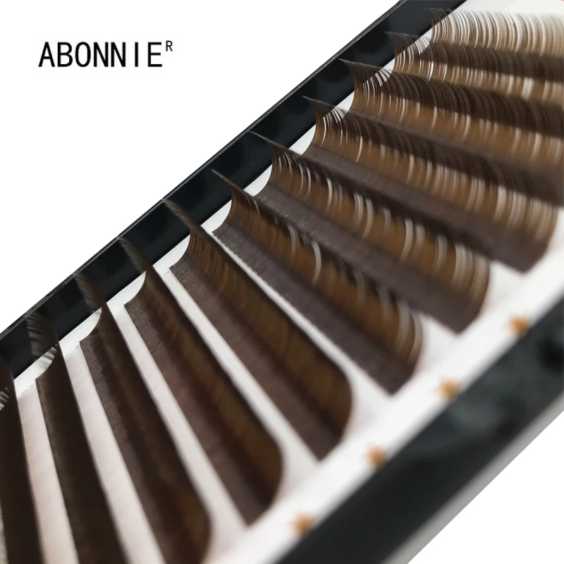 0.07/0.10 C D False Eyelashes Individual Eyelash Extension Color Fake Eye Lashes Mink Eyelash Extension real Dark Brown