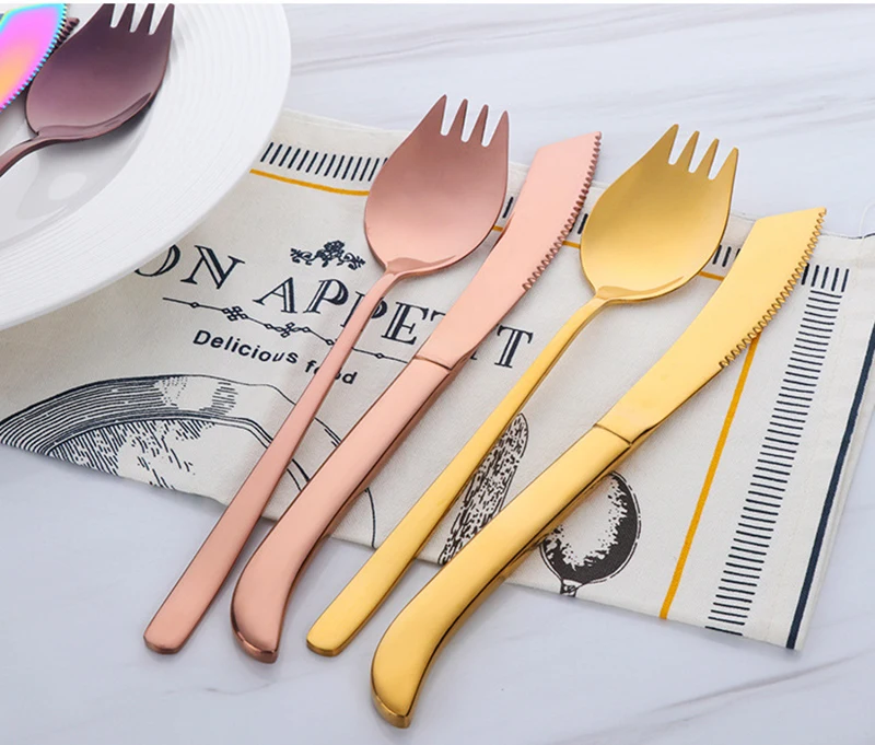 LIYIMENG 2Pcs set 304 Stainless Steel Knife Fork Set Dinnerware Sets Steak Cutlery Western Tableware Dinner Tools12