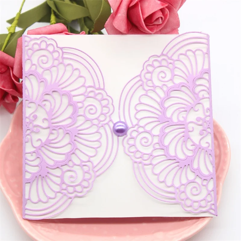  KSCRAFT Invitation Card Lace Border Metal Cutting Dies for DIY Scrapbooking/Card Making/Kids Fun De - 33000785257