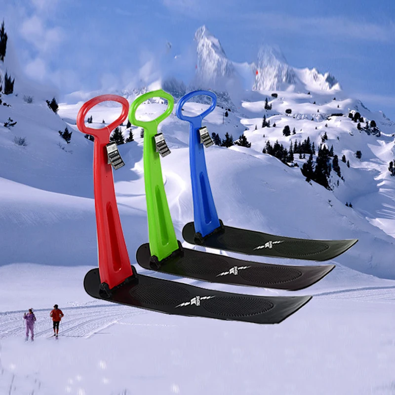 Plegable chico de esquí Snowboard esquí Scooter con mango de plástico de Skibob 2018 nuevo estilo gratis Snowboogie 92 cm