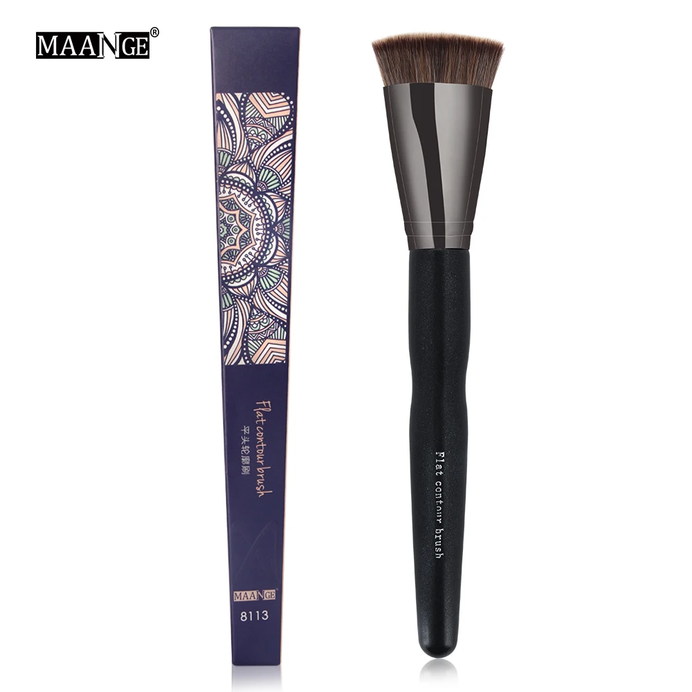 MAANGE 1 Pcs Flat Contour Blending Brush Multifunctional Highlight