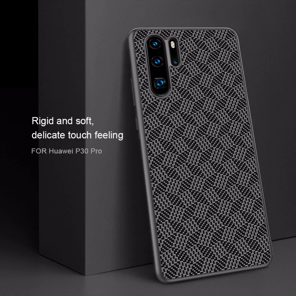 

For Huawei P30 Pro Back Cover Case NILLKIN Plaid Synthetic Fiber Phone Cover Bumper Case For Huawei P30 Pro