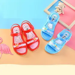 Новые летние девушки детская обувь для девочек сандалии противоскольжения детей Летняя обувь От 5 до 18 лет EVA подошва принцесса сандалии