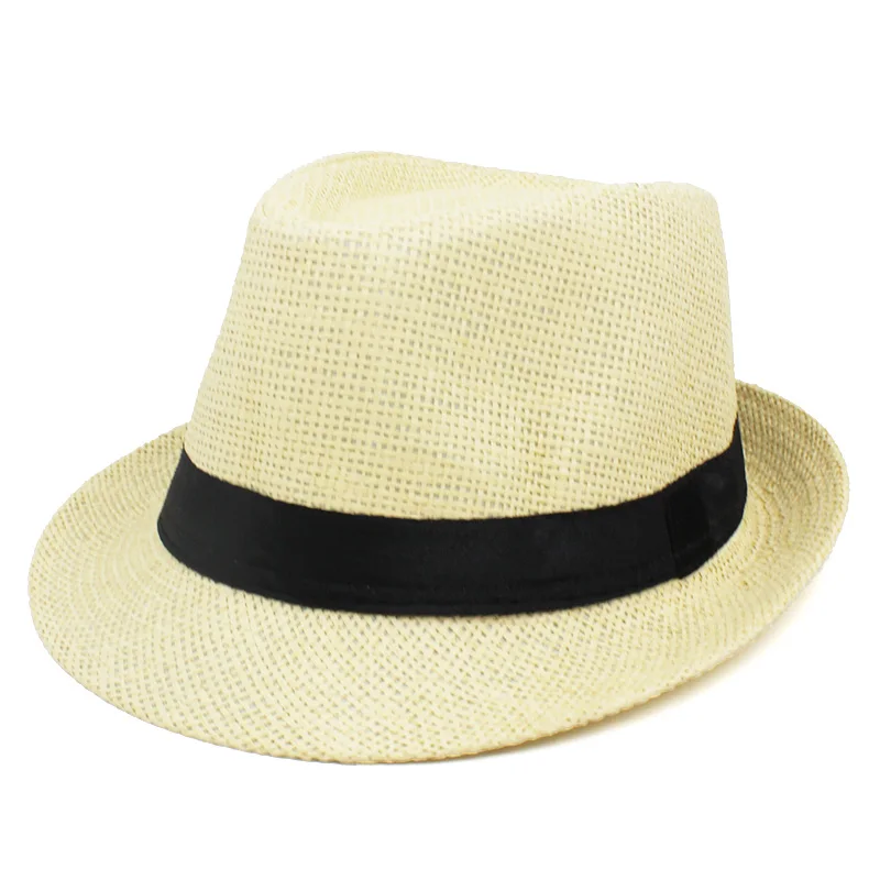 TDAICHANWo Мужская бейсболка с меховым помпоном модная джаз шляпа Новая взрослая шляпа-Панама для мужчин Подростковая летняя Панама шляпа леди фотография - Цвет: Цвет: желтый