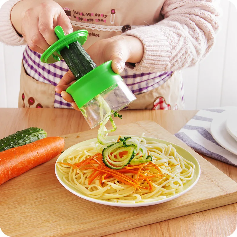 

Carrot Cucumber Grater Spiral Blade Cutter Vegetable Fruit Spiral Slicer Salad Tools Zucchini Noodle Spaghetti Maker