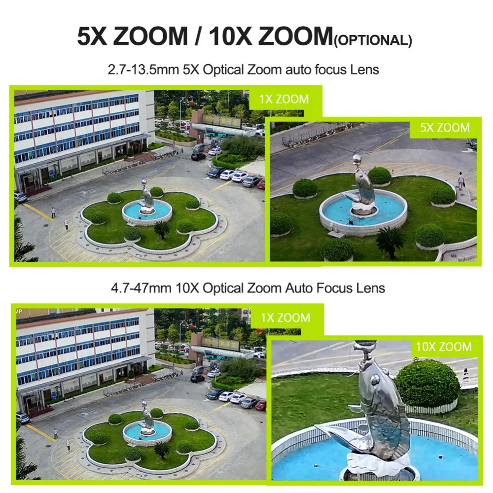 1080P Беспроводная WIFI PTZ купольная IP камера наружная 5X 10X Zoom IR 60M CCTV видеонаблюдения
