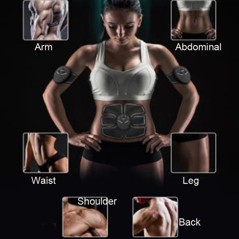 Wireless Muscle Stimulator Smart Fitness Abdominal Training Device Electric Weight Loss Stickers Body Slimming Belt Unisex