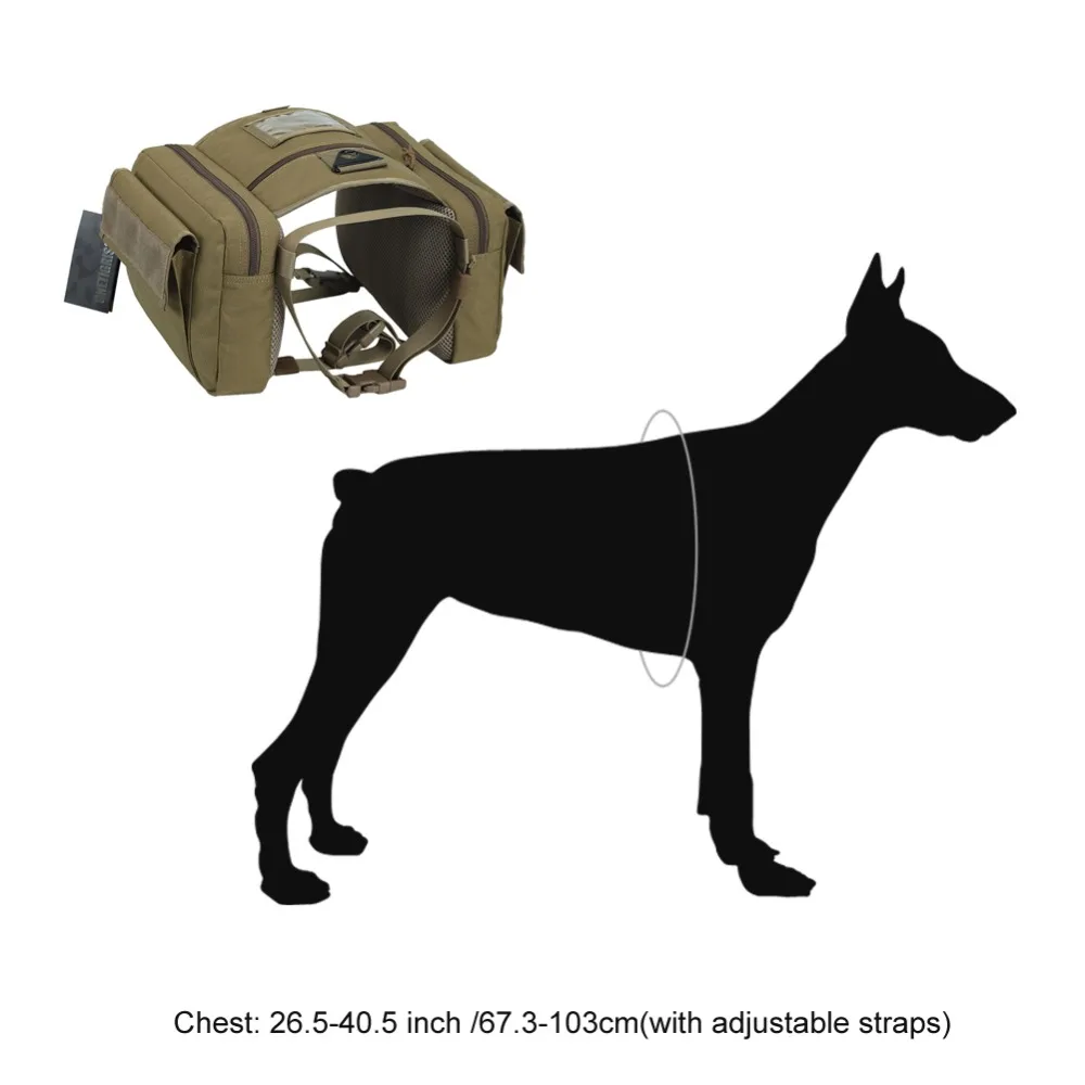 OneTigris, тактическая сумка для собак, для пеших прогулок, седельная сумка, рюкзак для собак, рюкзак для средних и больших собак, для охоты, путешествий, кемпинга