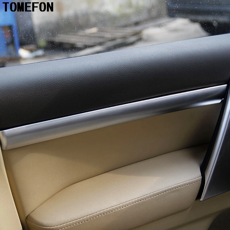 4 шт. для Toyota Land Cruiser LC200 2008- ABS Хромированная внутренняя отделка для внутренней двери декоративная полоска для стайлинга автомобилей