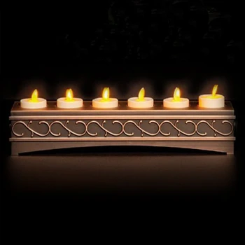 

Ksperway LED Rechargeable Flameless Tea Candles ABS Plastic with Timer/Remote/Charger Holder Ivory-Set of 6