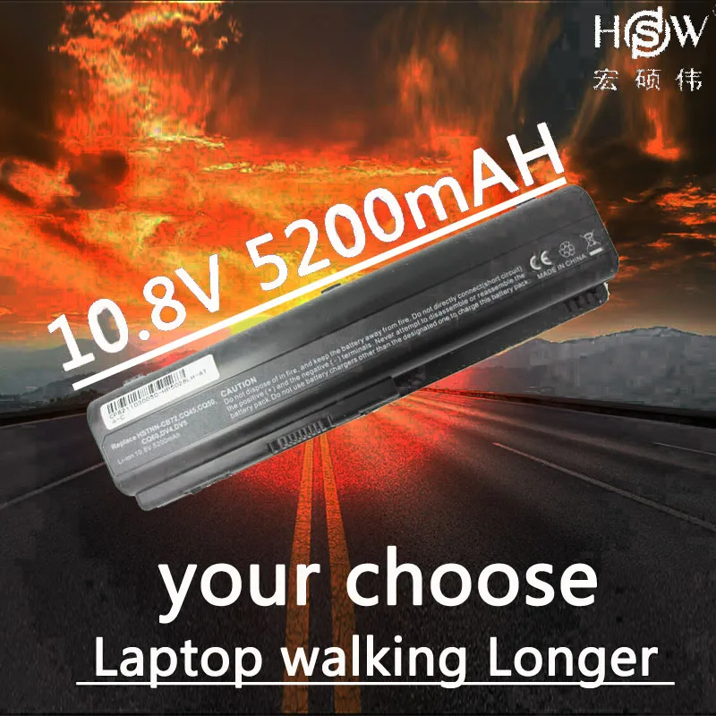 HSW 5200MAH 6cell Laptop Battery For HP Pavilion DV4 DV5 DV6 CQ40 CQ41 CQ45 CQ50 CQ60 CQ61 QC70 CQ71 G50 G60 G70 G71  battery   