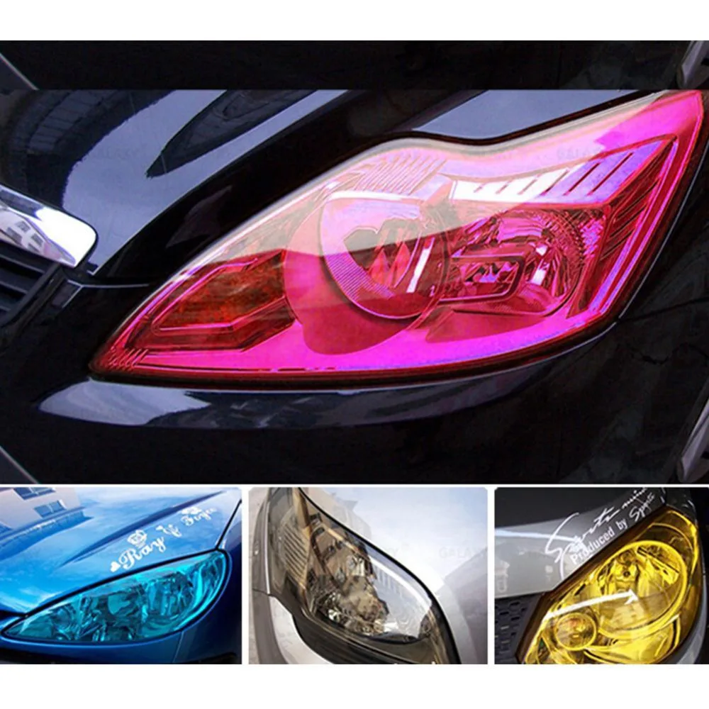 30cm x 100cm Auto Car Tint Headlight Taillight Fog Light Vinyl Smoke