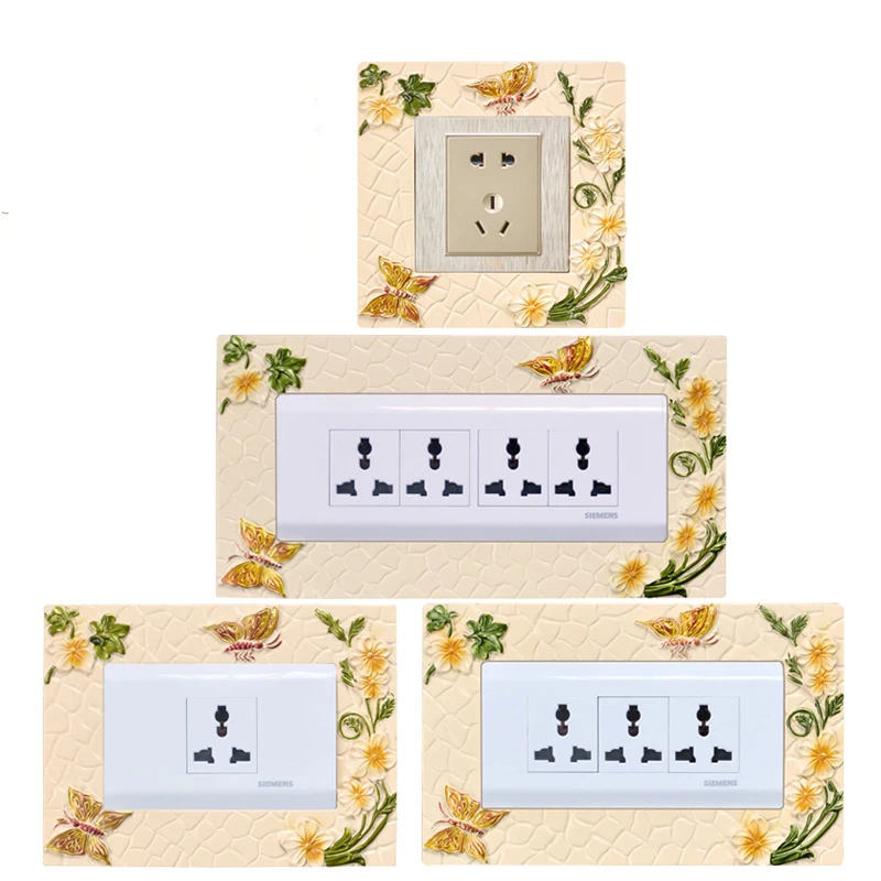 

Switch Wall Stickers Socket Decorative Sets Living Room Bedroom Simple Modern Creative Light Dual Switch Panel Wallpaper