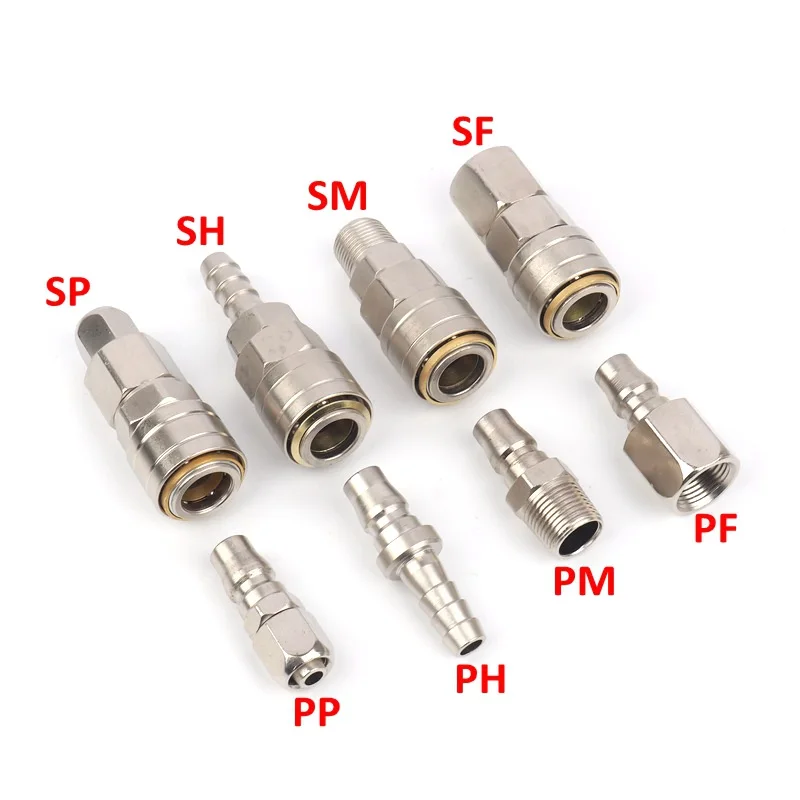 Пневматические фитинги PU труба C Тип быстродействующего соединителя высокого давления быстрые аксессуары для муфт газовые трубы соединитель для воздушного компрессора