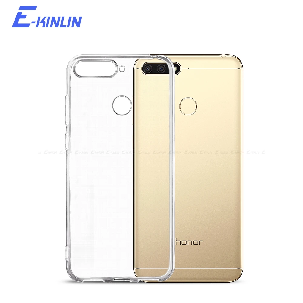 Силиконовый прозрачный чехол для HuaWei Honor 9A 9S 9X Premium 6C 6X 6 7A 7C 7S 7X 7 8A Pro Lite Play TPU Back