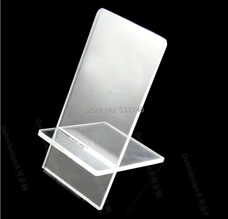 

Free Shipping 20PCS Universal Clear Acrylic Mobile cell phone display stand holder racks Without LOGO