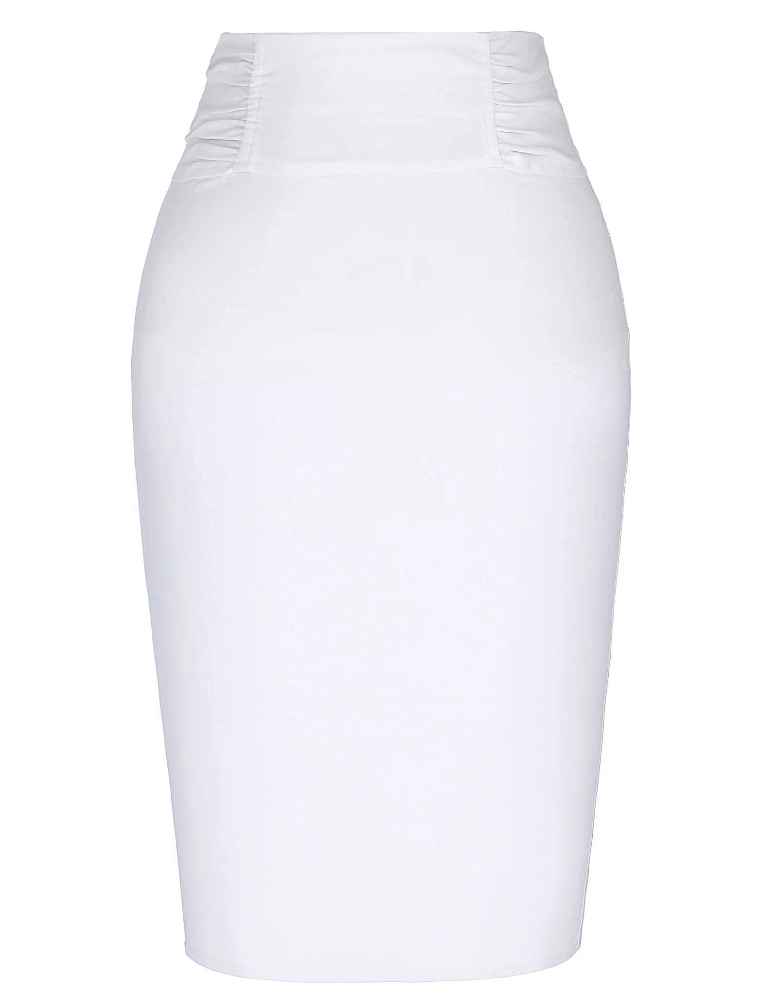 Kate Kasin Женская высокая талия гофрированная Талия стрейч карандаш на молнии черный/белый юбка